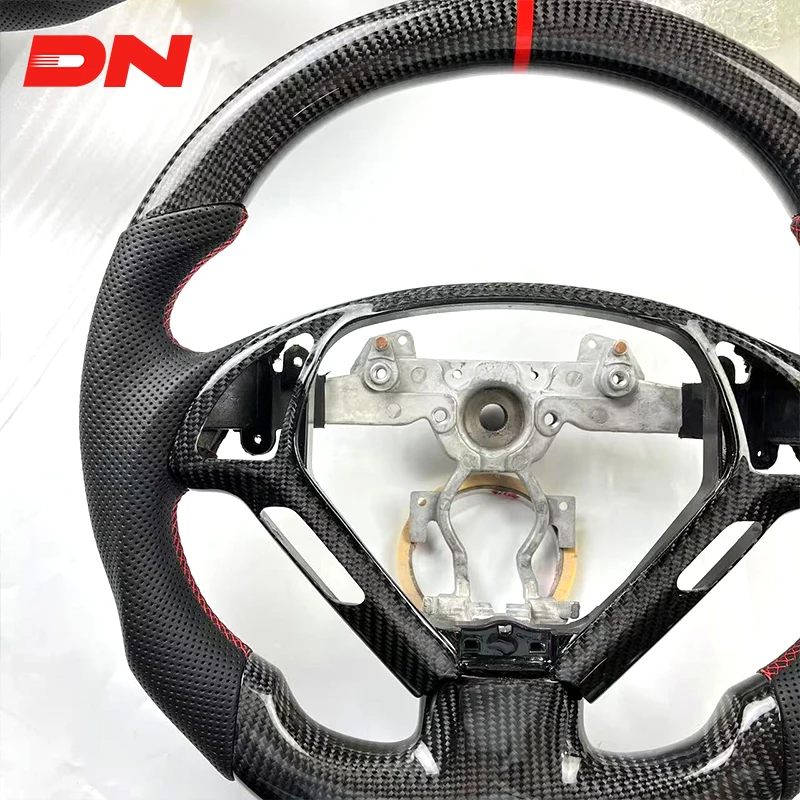 Custom Upgrade Carbon Fiber Sports Style Perforated Leather Steering Wheel Infiniti G37 G35 G37S Q60 G25 Racing M3 M4 M5 X6