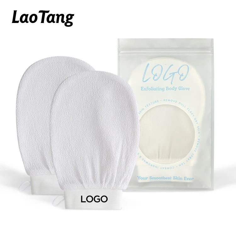 Laotang Eco-friendly Bath Glove Exfoliating Mitts Body Scrubber Daily Cleaning Promotes Skin Regeneration