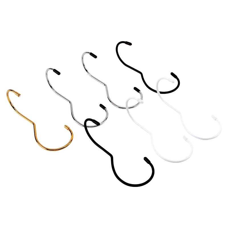 10 Pack Black Metal S Shaped Hooks for Hanging Plants Metal Hooks for Hanging Clothes StainleColor can be customized