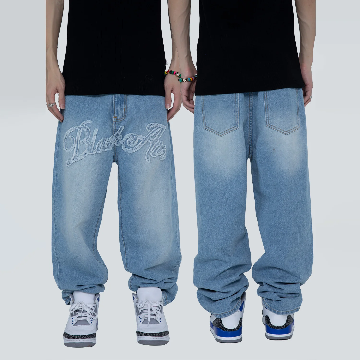 Old School Hip-Hop Plus Size Mens baggy Jeans