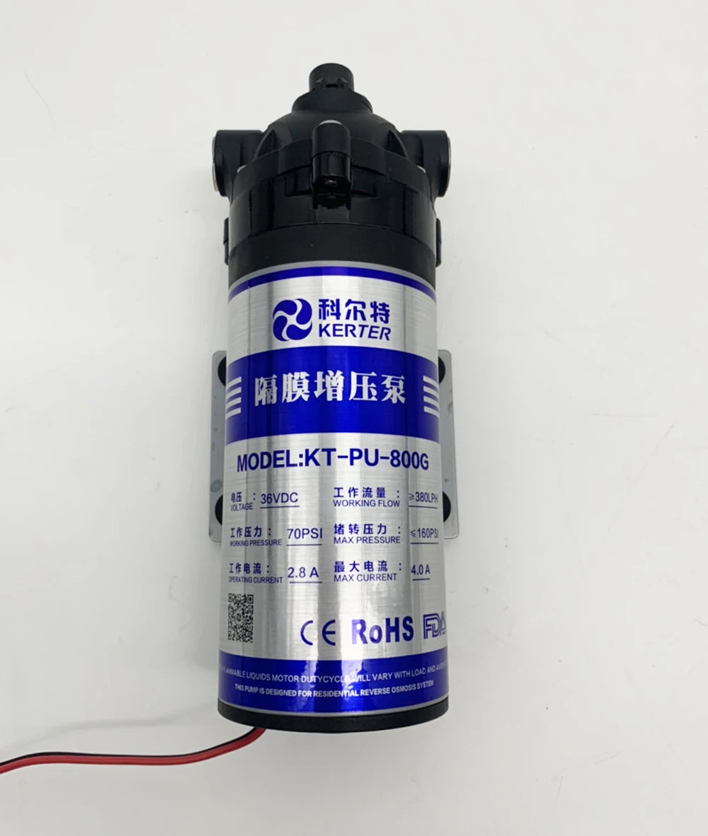 Kerter Water filter 800G 36V High Pressure Diaphragm Booster Pump for Reverse Osmisis  Membrane