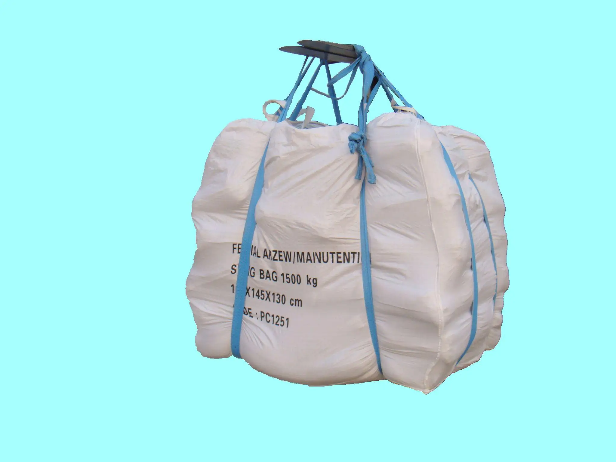 Sling Bag soft pallet for Cement 1500kg Acceptable Breathable Flat Bottom Available HUAXIANG 105*145*132cm 2000pcs Top Full Open