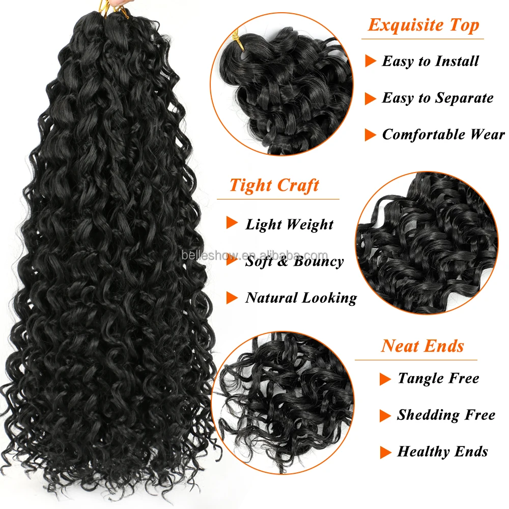 Gogo Curl 10inch 14inch 18inch wholesale curly crochet braid hair  ombre wavy curls go go  water wave with curly ends