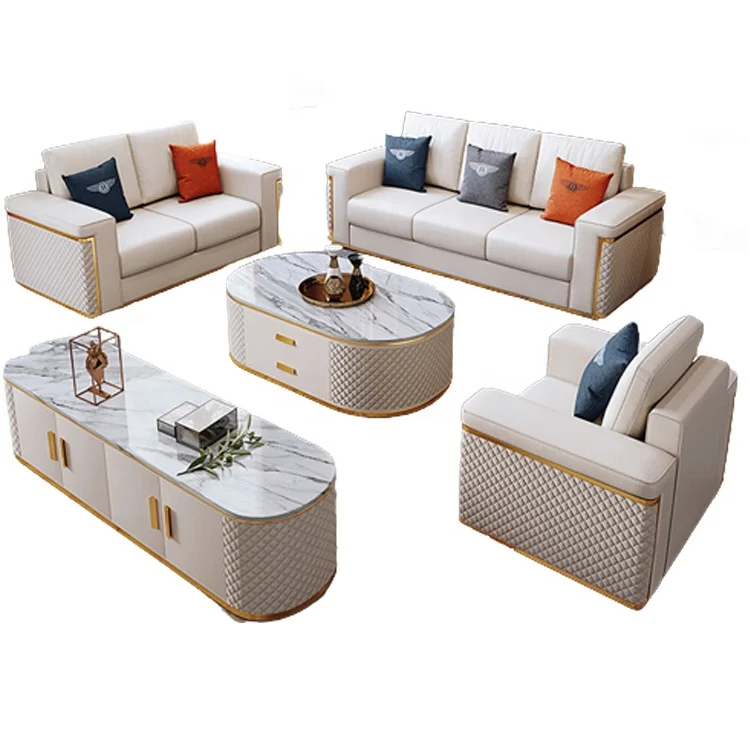 Italian Minimalism Classic Large L/U Shape leather or fabric Sofa For Living Room Furniture Upholstered sofa set make in factory