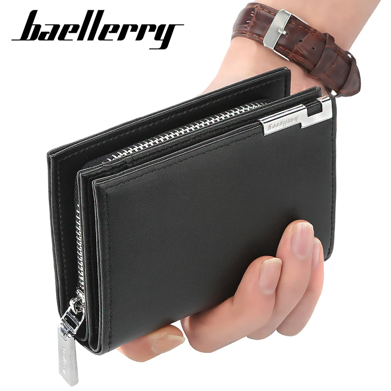 Wholesale baellerry brand men wallet large capacity  key wallet popular vertical zipper men purses