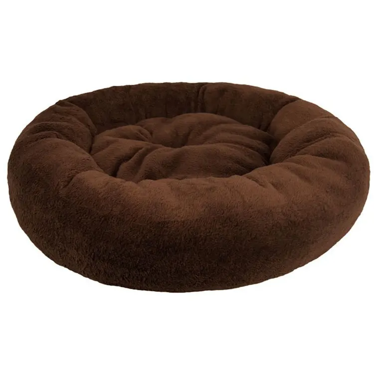 Cozy Atmosphere Providing Head Dreams Pet Round Bolster Dog Bed Donut
