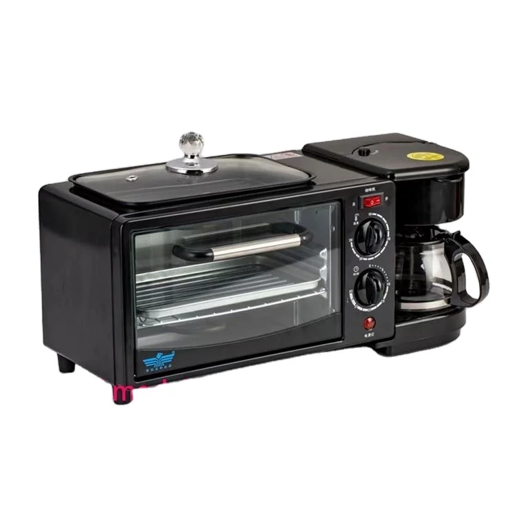 Portable Household Electric Sandwich Toaster Oven Multi Function 3 In 1 Breakfast Maker Machine