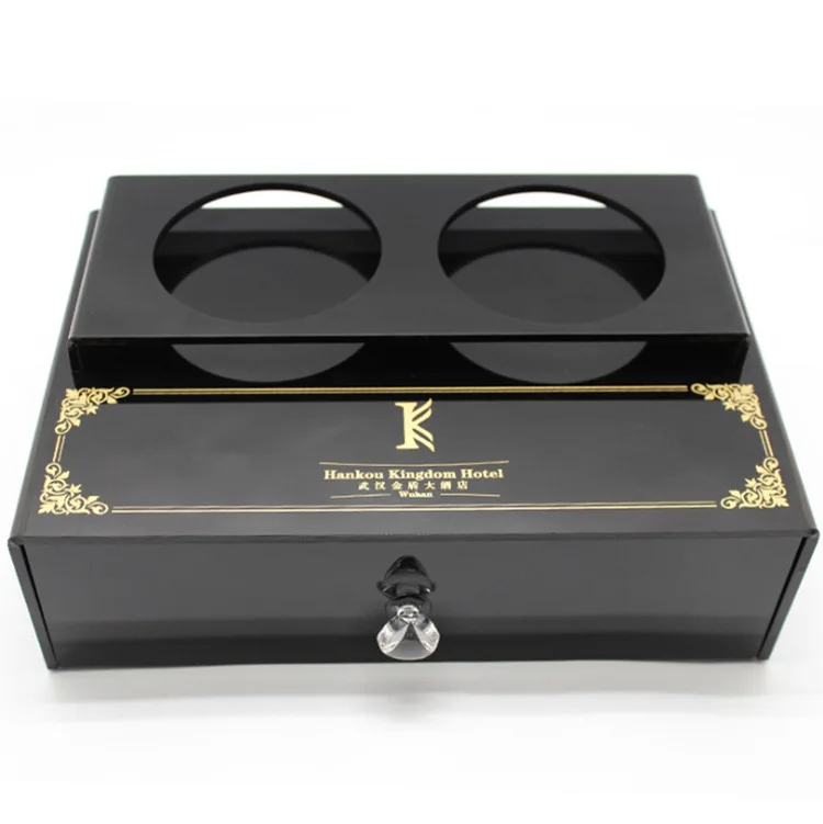 Customized drawer-type hotel supplies dental implements organizers clear acrylic display case box