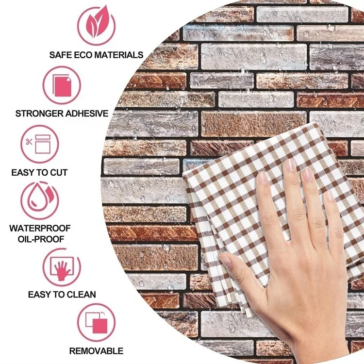 3d stereo brick wall wallpaper restaurant hotel bar peel and stick wallpapers