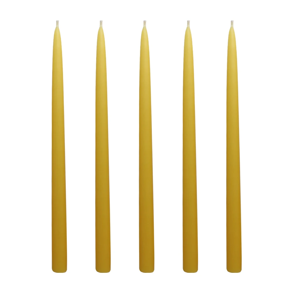 Wholesale customised natural 100% pure beeswax taper candle