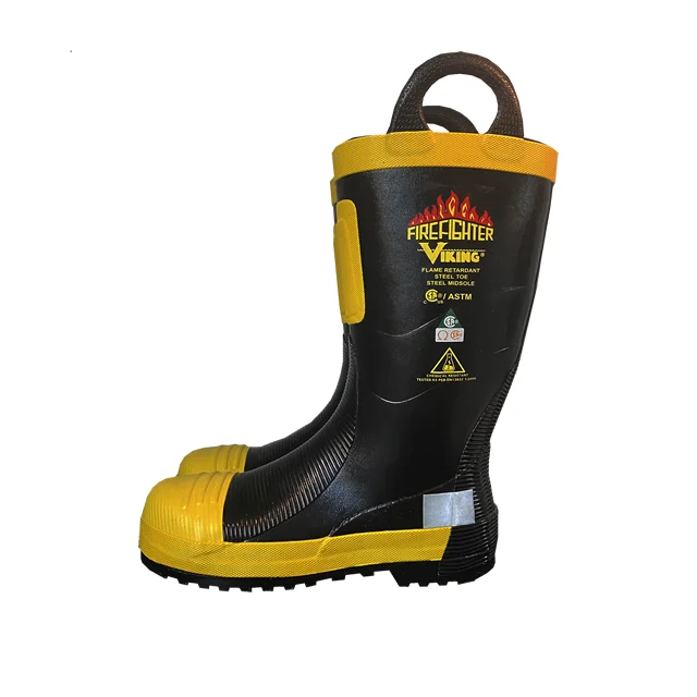 EN15090 Fire Fighting Safety Protective Fire Resistant Rubber Anti-puncture Fireman Fire Fighting Boots