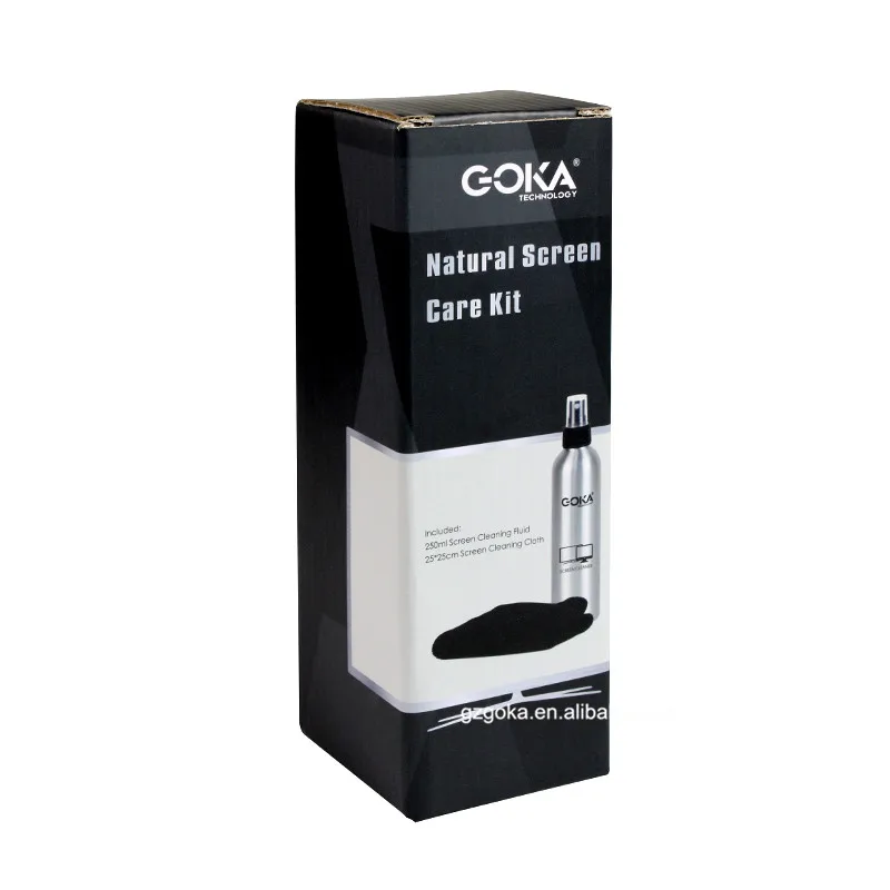 GOKA 2in1 250ml aluminum bottle super soft 8oz screen cleaner set for display digital device screen cheapest