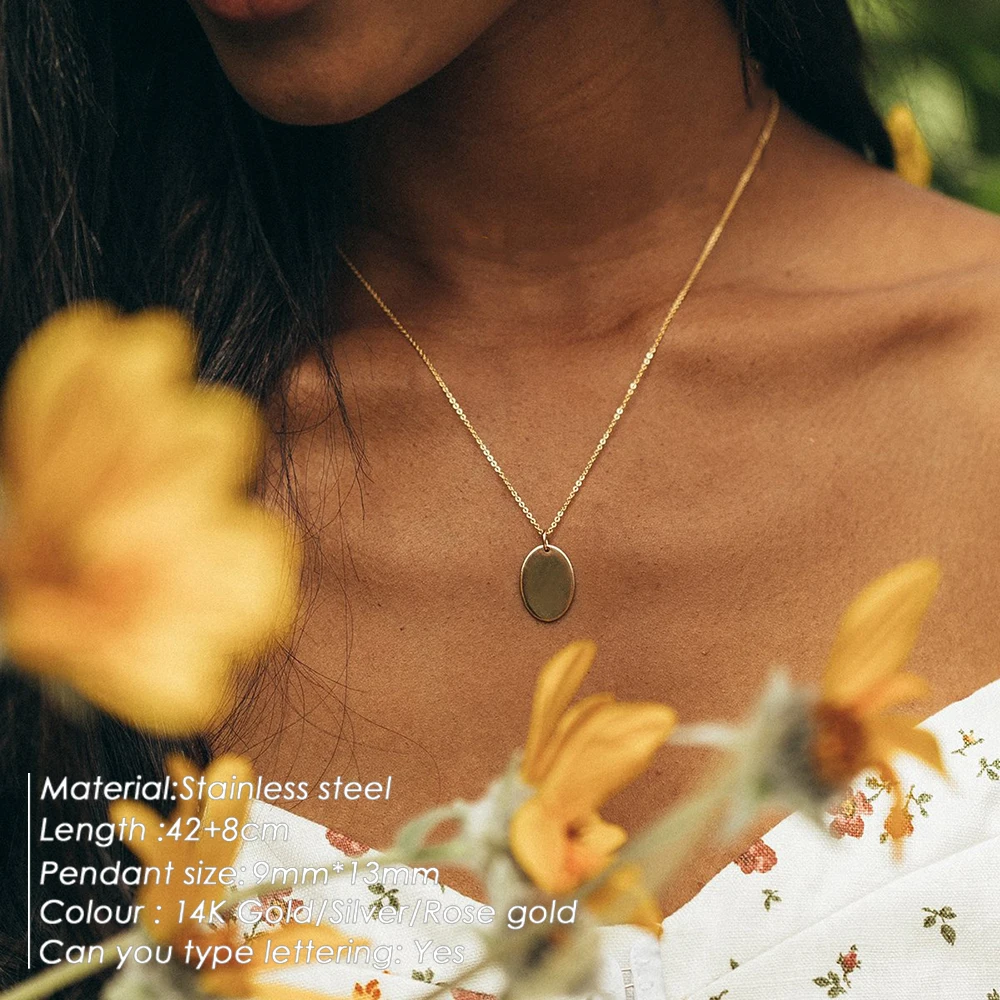 Trending hot products romantic lovers chain necklace  stainless steel coin fashion jewelry necklaces