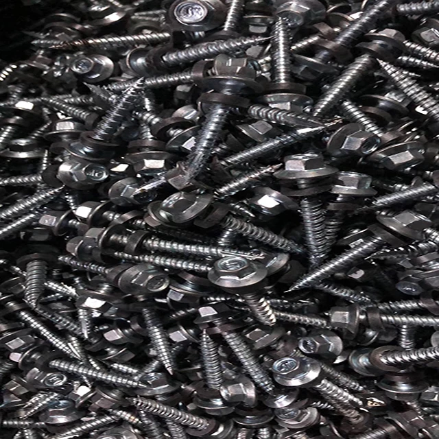 Китайский высококачественный шестигранный фланец DIN7504 из углеродистой стали оцинкованный Шестигранный Шайба головка саморез