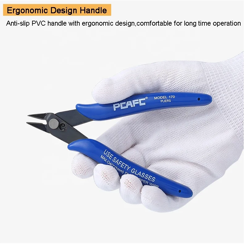 YTH custom logo 170 plato nipper cable cutters flush cutter jewelry pliers diagonal side cutting pliers micro wire cutter