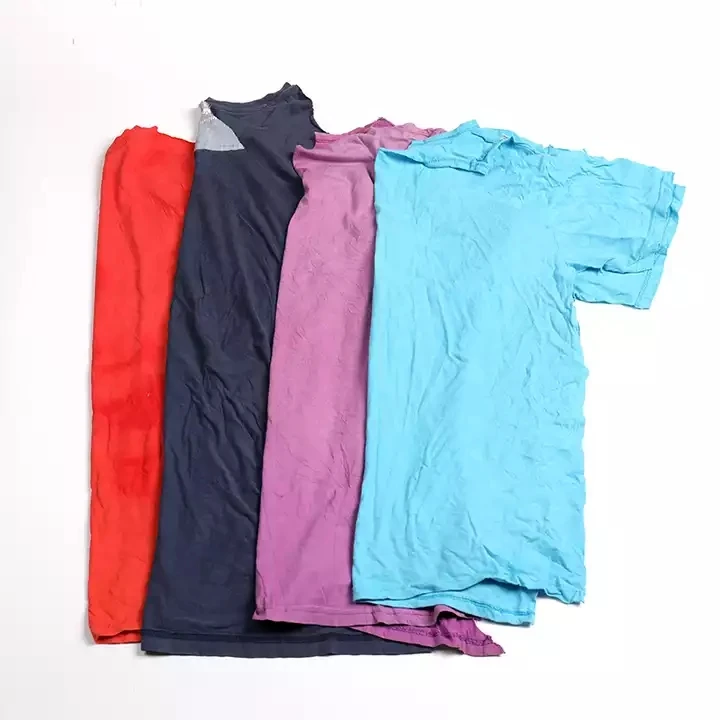 Scrap Fabric Mixed Color 100% Cotton Cutting Waste T Shirt Rags Workshop Cleaning Wiping Rags Wash Rag