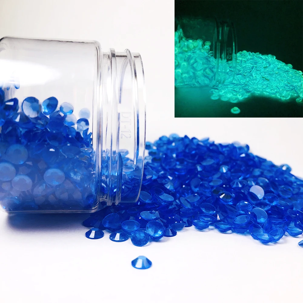 Hot sale Factory Supply Bulk 2mm-6mm Non Hot Fix Round Epoxy clear Resin resin glow stones