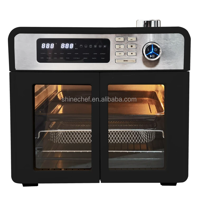 28L Kitchen Appliances Digital Stainless Steel Toaster Oven Combo Oilless Cooker Deep Frying Electric Air Fryer Convection Oven