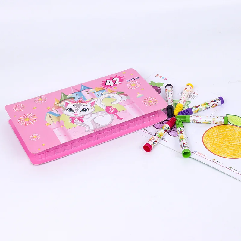 Wholesale 42 Vivid Colors Writing Non toxic Fiber Nib Water Color Pen