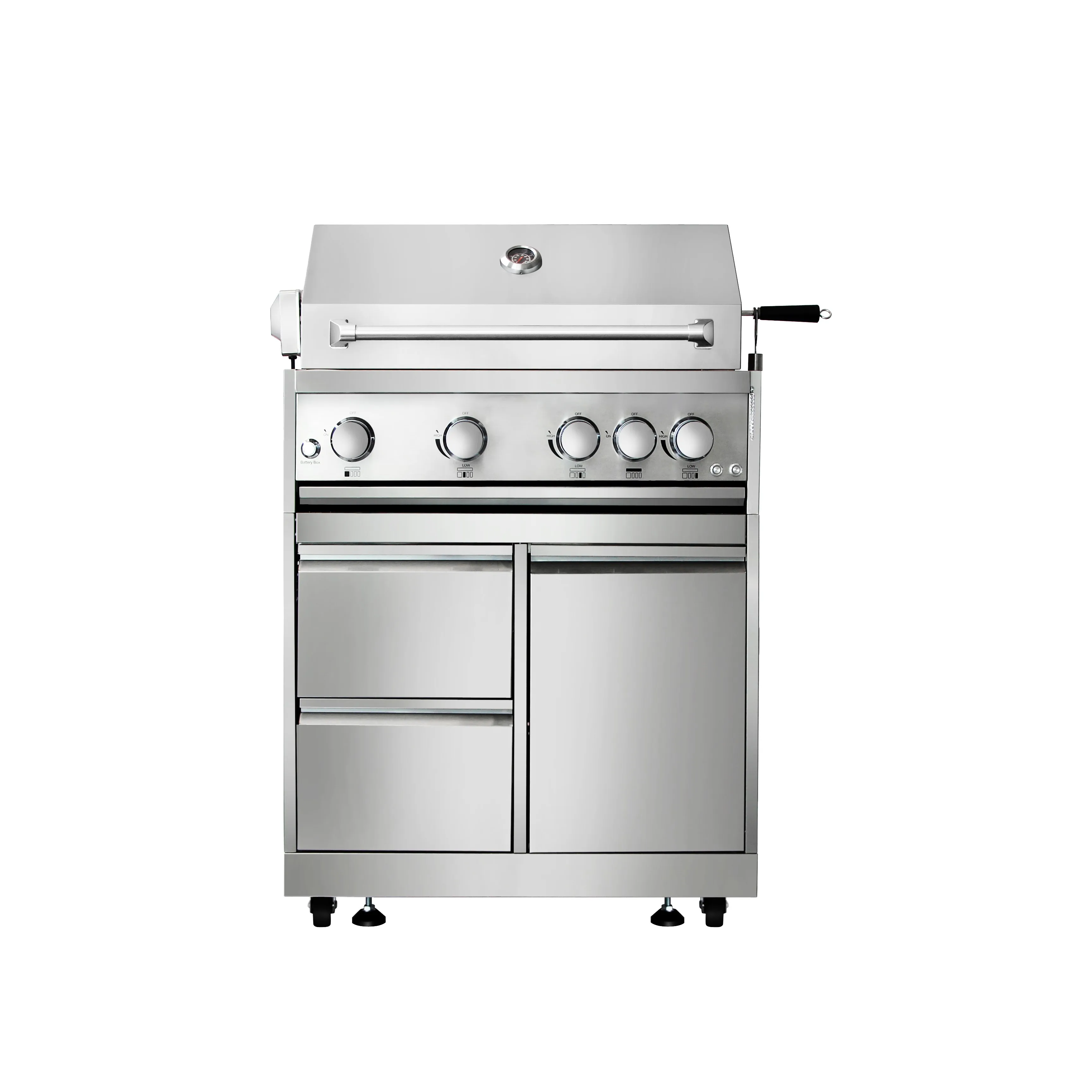 Lycan Modern Complete Outdoor Kitchen Cabinet Set 8 Pieces Outdoor Fridge Grills Oven