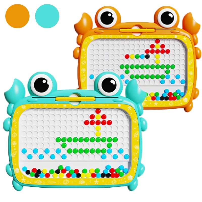 HN crab painting table toy educational puzzle game magnetic drawing board toys new design frog art drawing board for kids