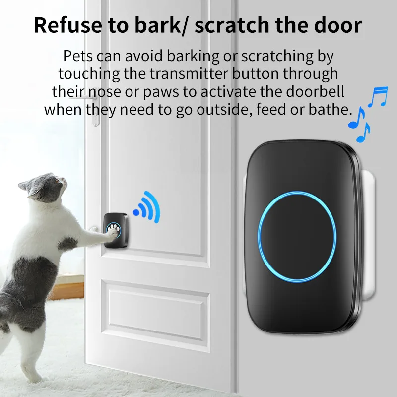 Pet Training Kit Pet Doorbell Smart Music Doorbell Waterproof Wireless Touch For Pet Training
