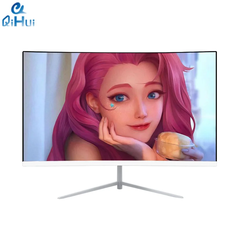 Gaming Computer Monitor 27 Inch 4k Curved Led Screen Monitor 165hz Refresh Rate With Vga Vesa Compatible Use For Home Office