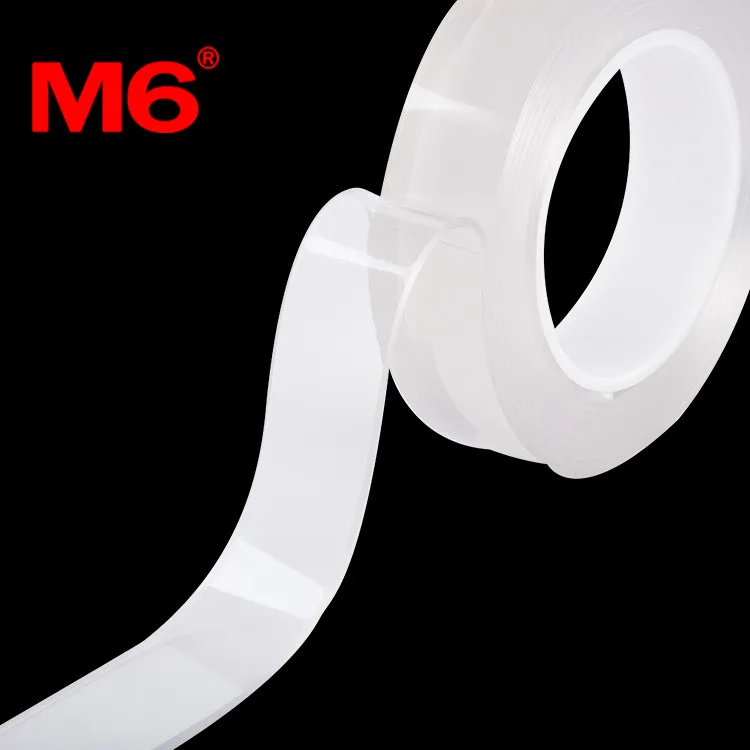 Custom Logo Double Sided Reusable Nano Technology Adhesive Tape Traceless Nano Tape In Rolls For Furniture