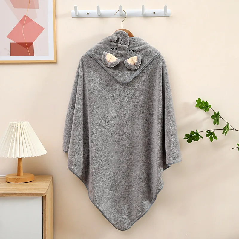 Best Quality Coral Fleece baby hooded towel Super Absorbent baby hooded bath towel