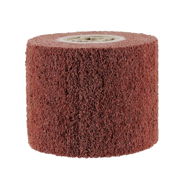 Non-woven Polishing Brush Wire Drawing Wheel For Stainless Steel Copper aluminum Nylon Abrasive Flap Drum