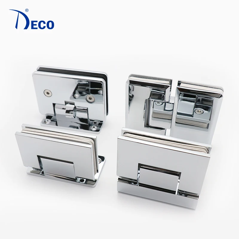 Заводская конструкция, 90 градусов, стекло для настенного крепления, хромированная отделка, латунная петля для двери душа, петля для стекла