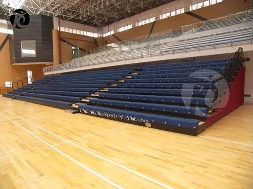 High quality Indoor outdoor retractable bleacher chair movable stadium bleachers movable grandstand seat for basketball stadium