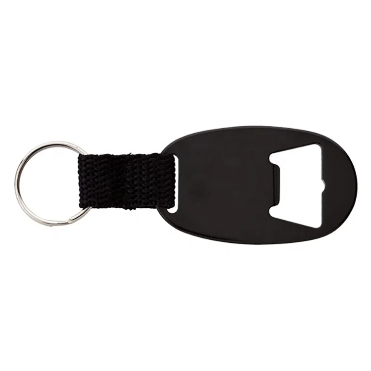 Aluminum Metal Beer Bottle Opener Keychain With Logo Laser Engraved In a Large Imprint Area