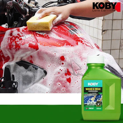 KOBY Motorcycle Powerful Decontamination High Foaming 300ML Wash Cleaner Wax Carnauba