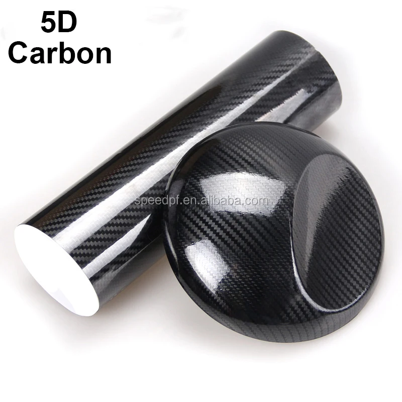1.52x18M High Adhesive Bubble Free Auto Vinyl Wrap 5D Carbon Fiber Adhesive Roll
