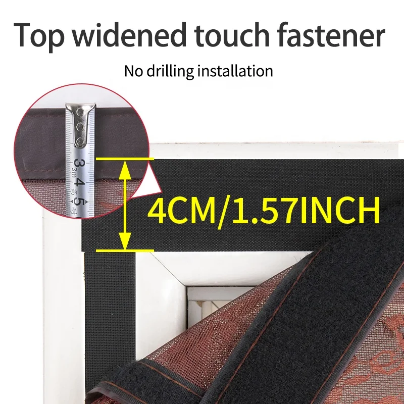 Explosion proof and mosquito proof mesh curtain with automatic closing and strong magnet for door curtain