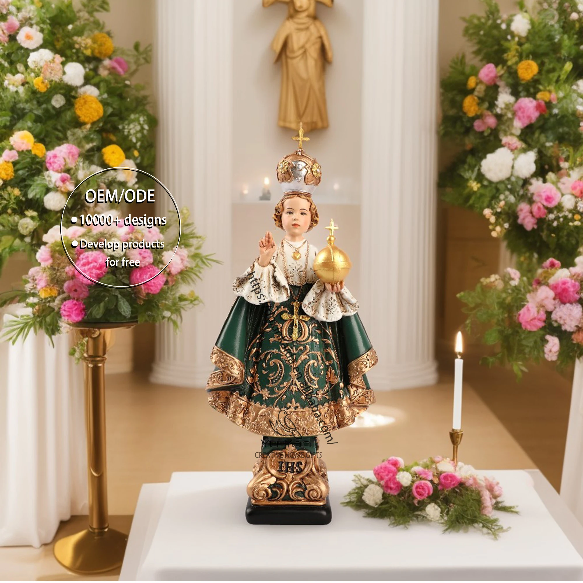 Factory wholesale catholic religious statues resin vintage christian decor jesus statuejesus sculpture