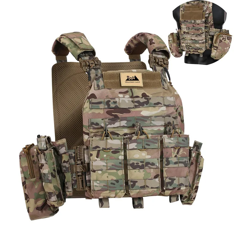 Outdoor Combat Breathable Airsoft Vest Quick Release Custom Molle Tactical Vests For CS Training