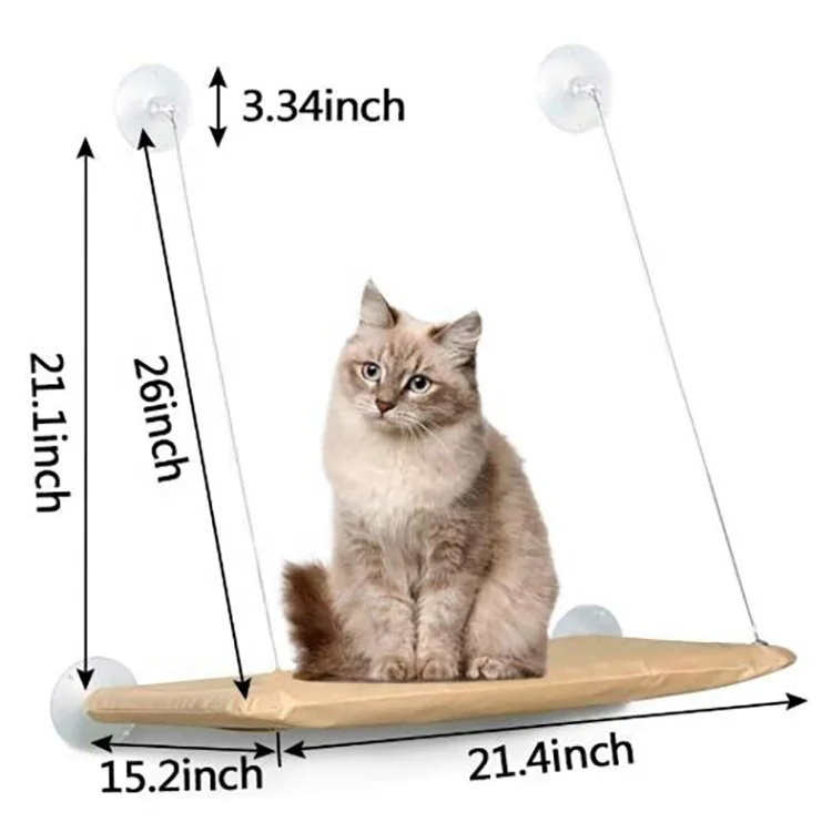 Suction Cups Space Saving Cat Window Perch Bed Pet Resting Window Mounted Cat Hammock Window Bed