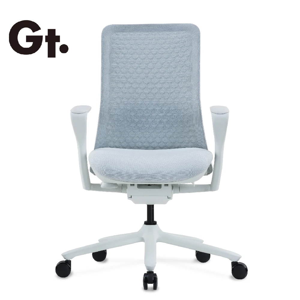 Modern Design Mid Back 3D Fabric Staff Swivel Chair With Lumbar Support