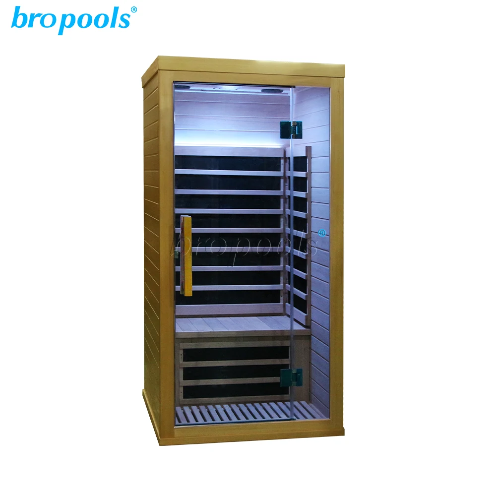 Luxury Home Use Infrared Sauna Control Panel Indoor with Good Privacy Protect Color Therapy Lamp Bluetooth Speaker 1 Or 2 People