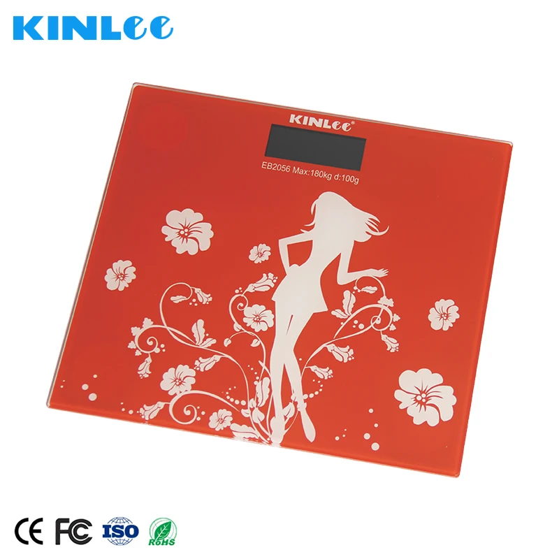 Kinlee Hot Selling Customized Color 150Kg Digital Bathroom Weighing Scale