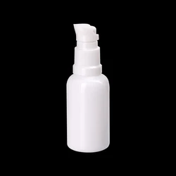 1 oz empty face cream bottle 30ml opal white glass cosmetic bottles 30 ml with white plastic serum pump