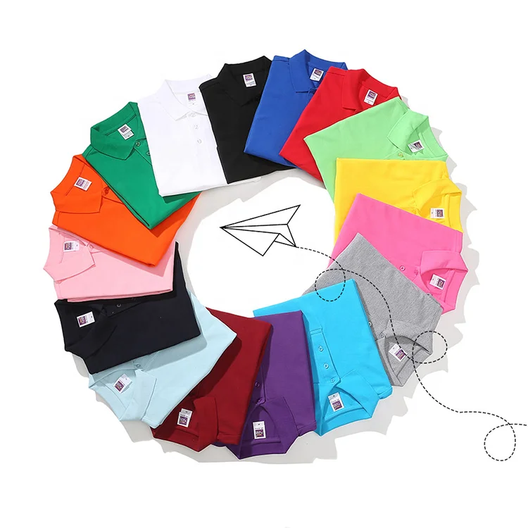 Heavy Weight Organic Cotton Elastic Collar Custom Golf Shirts Wholesale China Blue Polyester Pique Polo Shirt