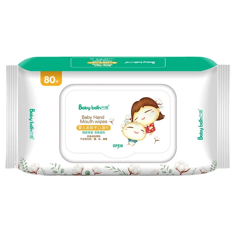 OEM Baby Wipes Cotton Wet Wipes Factory Price Sensitive Newborn Unscented Free Sample