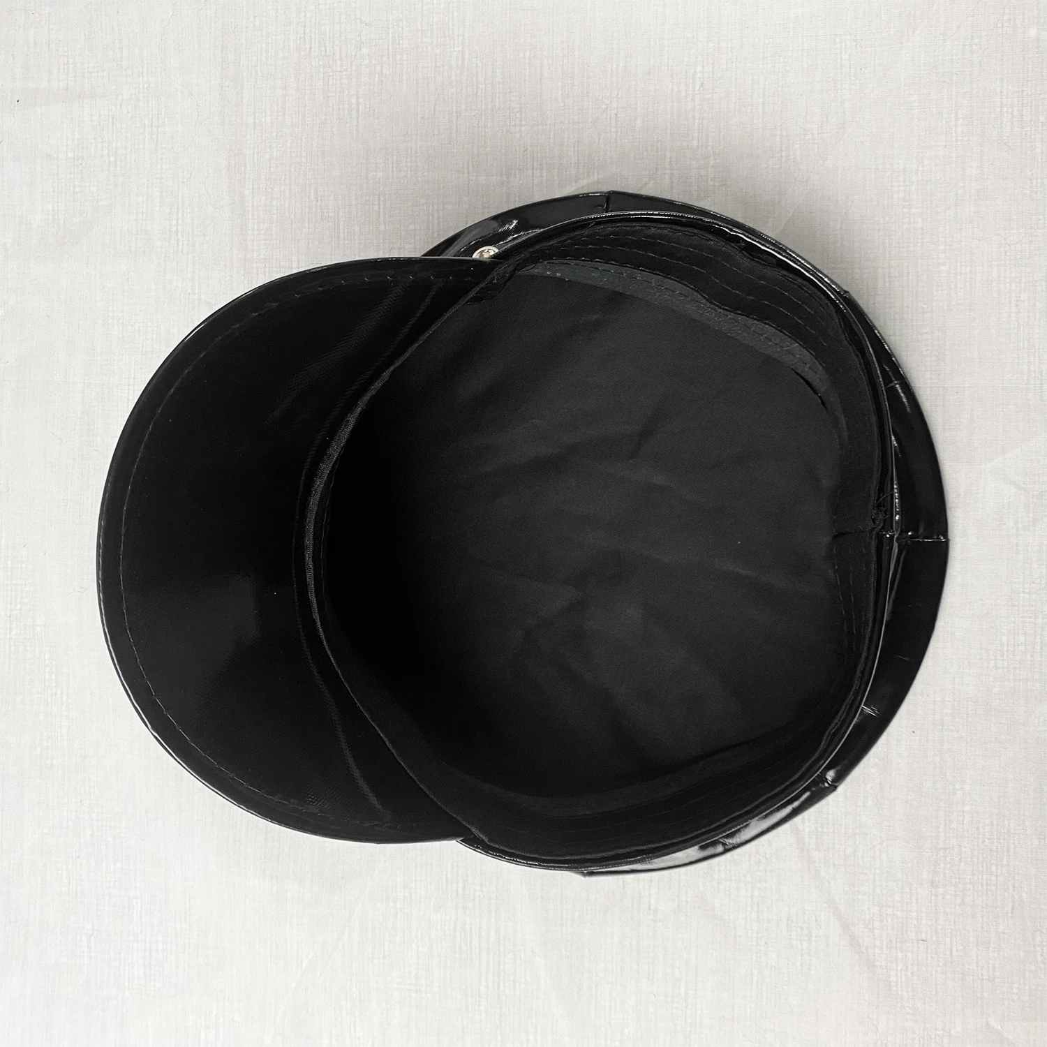 Patent Leather Officer Role Play Kit Hat  for Cop Swat FBI Halloween Party Dress up Costume Accessories