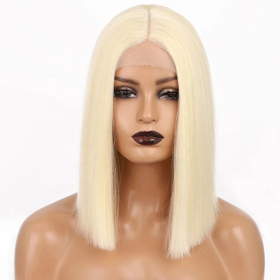 Wholesale wigs synthetic wigs short blonde wigs straight Bob  for women middle part highlights blonde pink orange Cosplay