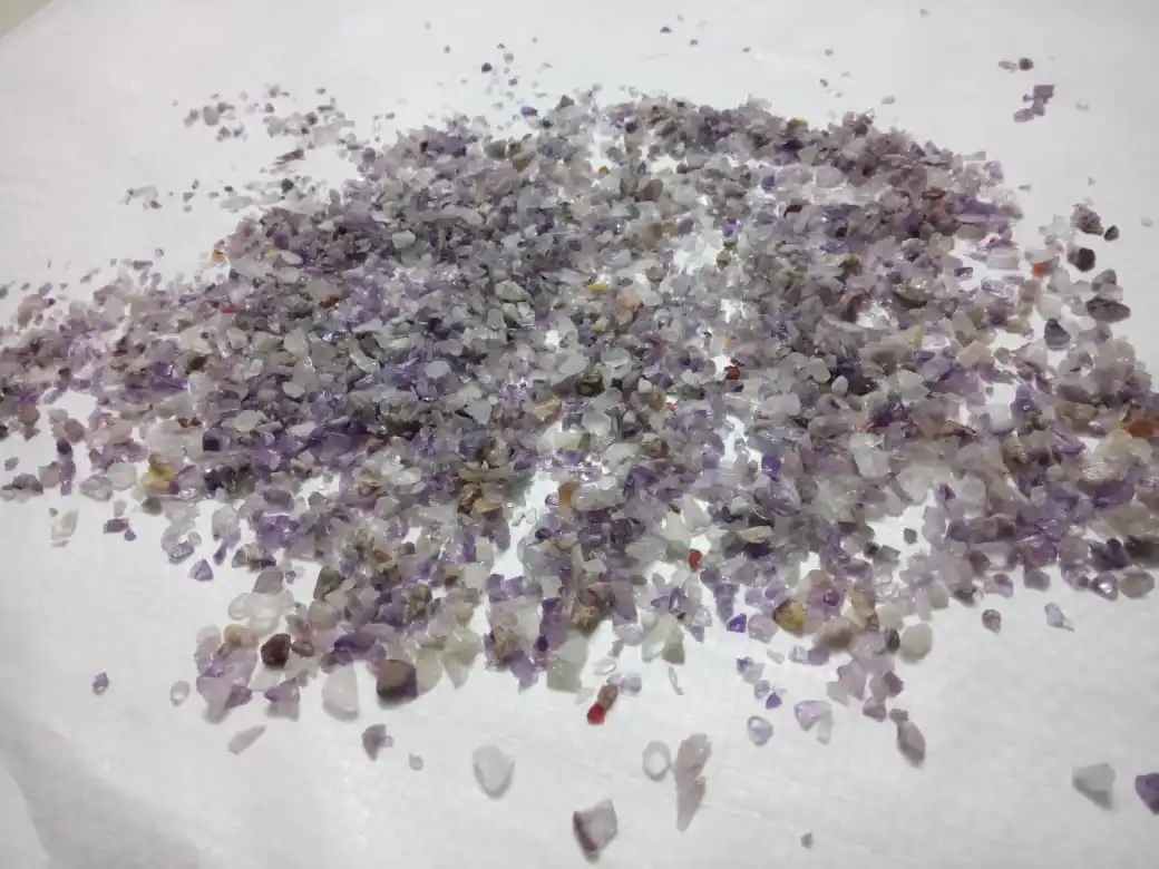 three in one mix color stone chips aquarium accessories and home vas filler  crystal /red carneliyan / amethyst