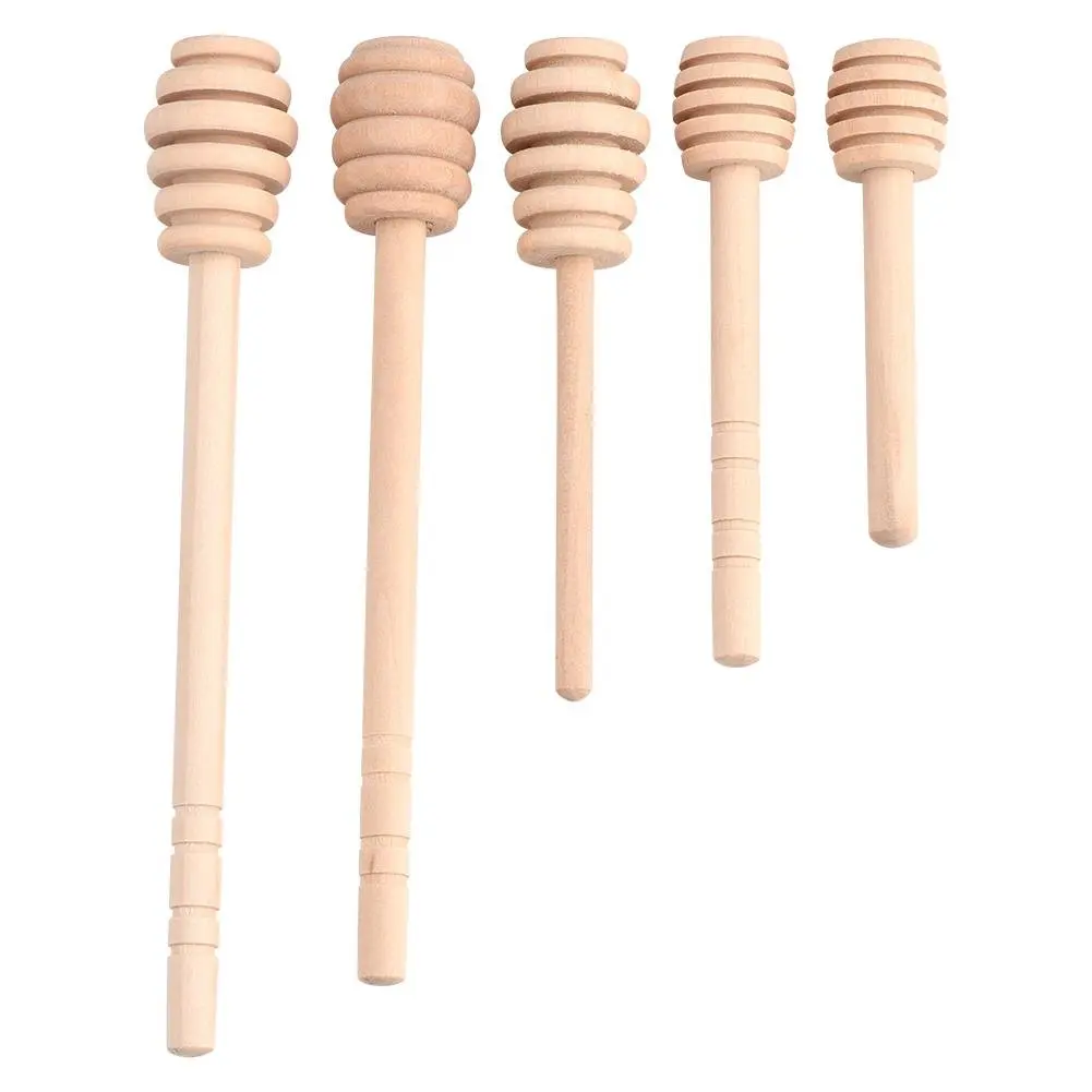Wholesale Wood Wooden Honey Honeycomb Stick Mini Honey Dipper Server Honey Stirrer Wooden Dippers