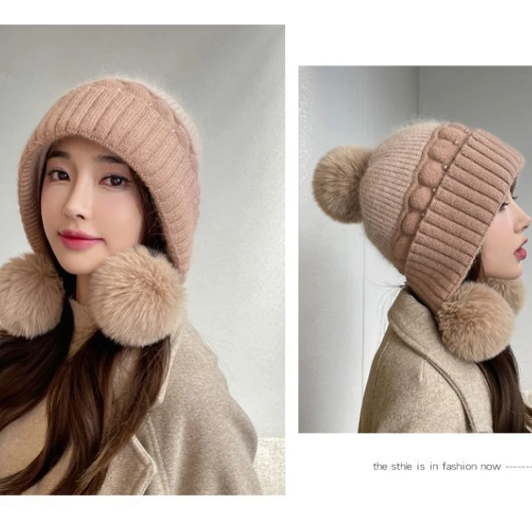 Designer High Quality Custom Women Knitted Winter Hats Fashion New Style Warm Winter Knit Hat